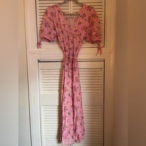 pink floral maxi dress by Faithfull the Brand